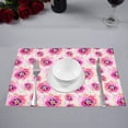 thumbnail image 2 of MKHERT Romantic Roses and Peonies On Colorful Dots Placemats Table Mats for Dining Room Kitchen Table Decoration 12x18 inch,Set of 6, 2 of 4