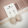 thumbnail image 3 of Pom Pompon Boucles d'Oreilles Mode Strass Boucles d'Oreilles Goutte Moelleuses Boucles d'Oreilles Pendentifs, 3 of 10
