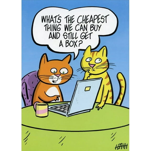 Oatmeal Studios Cats Shopping Online Funny Birthday Card
