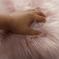 thumbnail image 6 of 3 Sizes 3 Colors Rectangle Soft Fluffy Rug Shaggy Rugs Faux Sheepskin Rugs Home Decor Mats for Living Room,Bedroom -Pink, White, Grey, 6 of 7