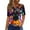 Multicolor-Halloween Shirts, variant on Jsaierl Women's Halloween Shirts Cute Pumpkin Ghost Graphic Tees Soft V Neck T-shirt Short Sleeve Holiday Blouse Tops Halloween Gifts