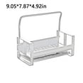 thumbnail image 3 of Injueey Estante para fregadero de cocina, soporte de almacenamiento para drenaje de paños de cocina, organizador de aluminio, encimera para Almacenamiento y organización del hogar Plata 22cm, 3 of 6