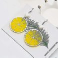 thumbnail image 3 of Pendientes de acrílico con forma de limón y dijes de frutas para niñas ------Código de producto 83666, 3 of 4