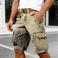 thumbnail image 3 of Independence Day Shorts for Men 2026 Summer Casual Us Flag Print Straight Leg Cargo Shorts with Pockets, 3 of 5