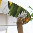 thumbnail image 5 of Round Fitted Tablecloth with Elastic Yellow Sunflowers and White Flowers Fitted Table Covers for Round Tables Waterproof Reusable Vinyl Table Cloth for Indoor and Outdoor 40"-48" ,24ju26caA122, 5 of 7