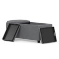 thumbnail image 4 of Simpli Home Avalon 3 Faux Leather Tray Bench in Stone Gray, 4 of 16