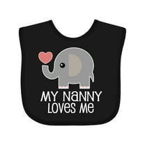 Inktastic My Nanny Loves Me Grandchild Boys or Girls Baby Bib