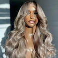 thumbnail image 5 of Glamm Global 26 Inch Ash Blonde Lace Front Wig Human Hair Ash Blonde Wig 13x6 Body Wave Lace Front Wigs Human Hair Pre Plucked Blonde Wigs For Women Natural Hairline, 5 of 5