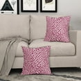 thumbnail image 3 of Hot Pink and White Cheetah Pillow Covers 16x16 Inch Set of 2 Modern Leopard Print Outdoor Decorative Throw Pillows Animal Spots Rustic Farmhouse Pillowcases Cotton Linen Cushion Covers for Couch Decor, 3 of 6