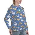 thumbnail image 6 of Salouo Chicken Family Pattern Hoodie Sweatshirts for Women, Autumn Pullover Hoodie Workout Sweat Women's Long Sleeve Preppy Sweatshirts-X-Large, 6 of 7
