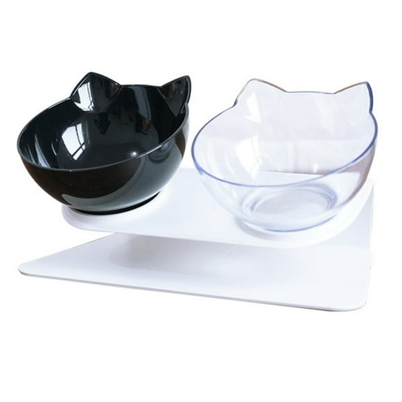 Anti-vomiting Cat Dish Pet feeding bowl with stand, suitable for indoor cats and puppies