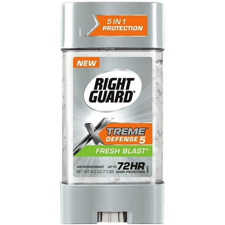 Gel Fresh Blast - 2 Pack - Right Guard Xtreme Defense 5 Antiperspirant Gel, Fresh Blast 4 oz