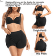thumbnail image 2 of BIMEI 4PS Womens Hips and Butt Lifter Padded Panties Four Removable Butt Pads Enhancer Butt Lifting Body Shaper Boyshort Underwear Tummy Control,Mini Shorts,Black,6XL, 2 of 7