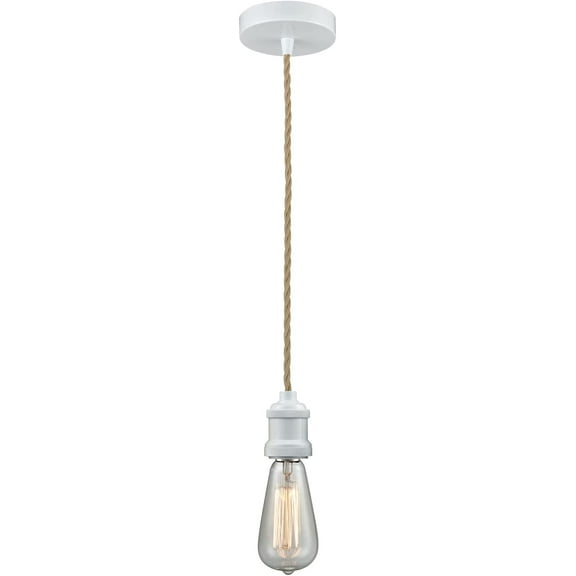 Innovations 100W-10RE-1W Bare Bulb 1 Light 2.75 inch Mini Pendant, White