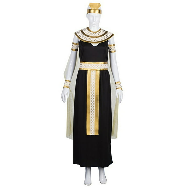 HPO Adult Women Egyptian Queen Cleopatra Costume-Black and Gold Fancy Dress for Halloween & Cosplay - Walmart.com HPO Adult Women Egyptian Queen Cleopatra Costume-Black and Gold Fancy Dress for Halloween & Cosplay - Walmart.com