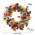 thumbnail image 4 of kjfeif Halloween Wreath,Festival Garland Fall Pumpkin Wreath Pillar Candle Wreath Decor for Table Autumn Maple Wreath Halloween Wreath Flower Centerpiece for Table Plastic Resin, 4 of 9