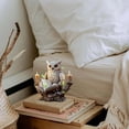 thumbnail image 6 of 2D Hand Painted 6" H Owl Reading Figurine Statue Sculpture Ornament Decoration Home/Room Decor and Gift Ideas for Housewarming, Holidays and Birthdays Great Collectible Addition, 6 of 6