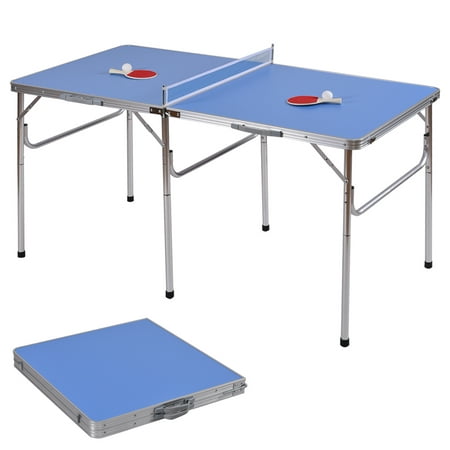 Topbuy Table Tennis Ping Pong Folding Table Portable Sports