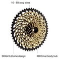 thumbnail image 3 of Cassette SRAM XX1 Eagle XG-1299 12 velocidades 10-50 T dorado/negro, 3 of 4