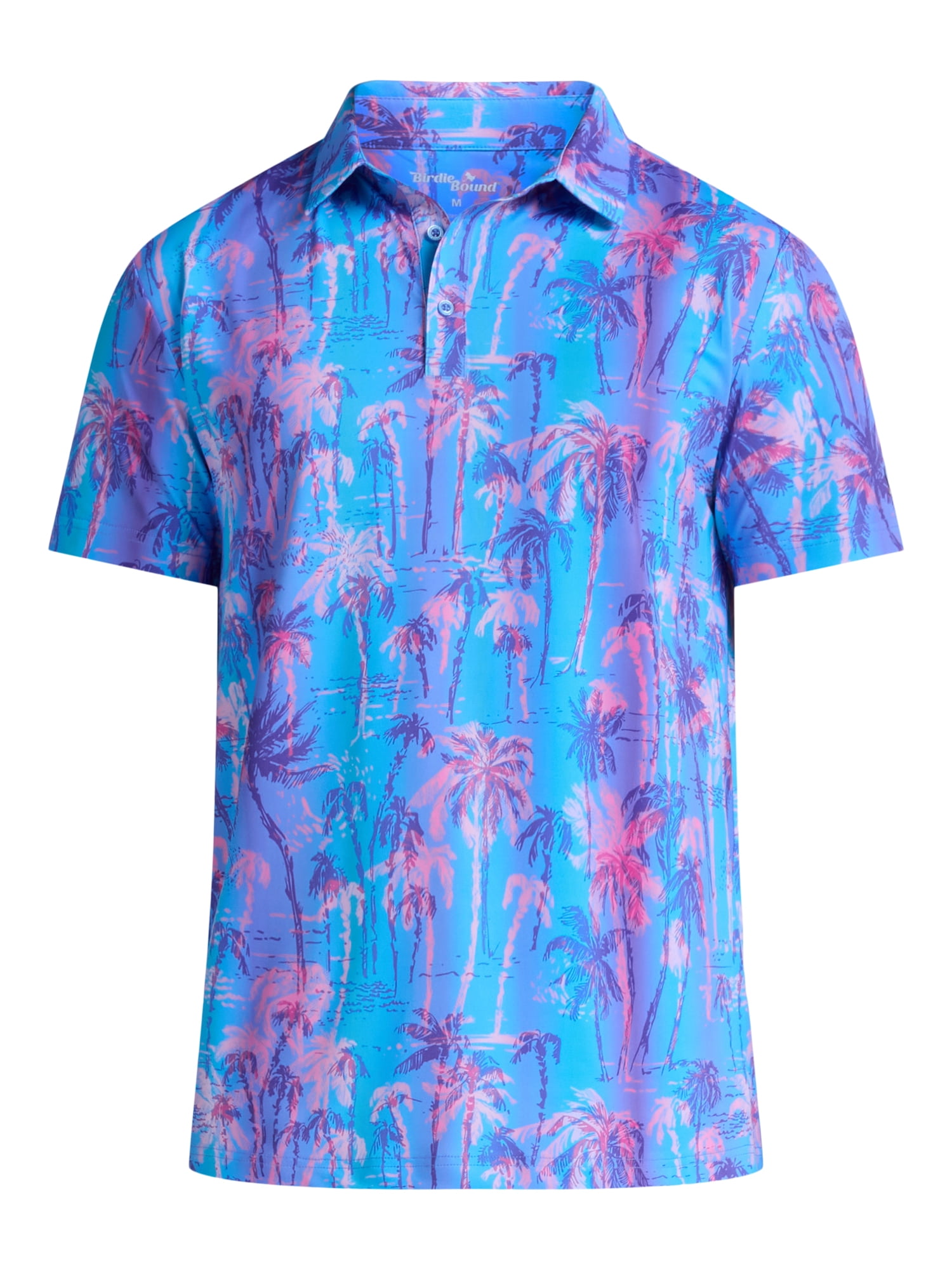 Birdie Bound Men's and Big Men's Novelty Print Golf Polo Shirt, Sizes S-5XL