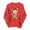 Red, variant on Women's Christmas Snowman Print Sweatshirt, X-mas Party Holiday Crewneck Long Sleeve Fleece Lined Relaxed Tops, S-XXL