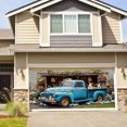 thumbnail image 4 of zhangmingg Easter Blue Truck Garage Door Banner with Rabbit and Colorful Eggs Decoration for Spring Holiday, 4 of 6