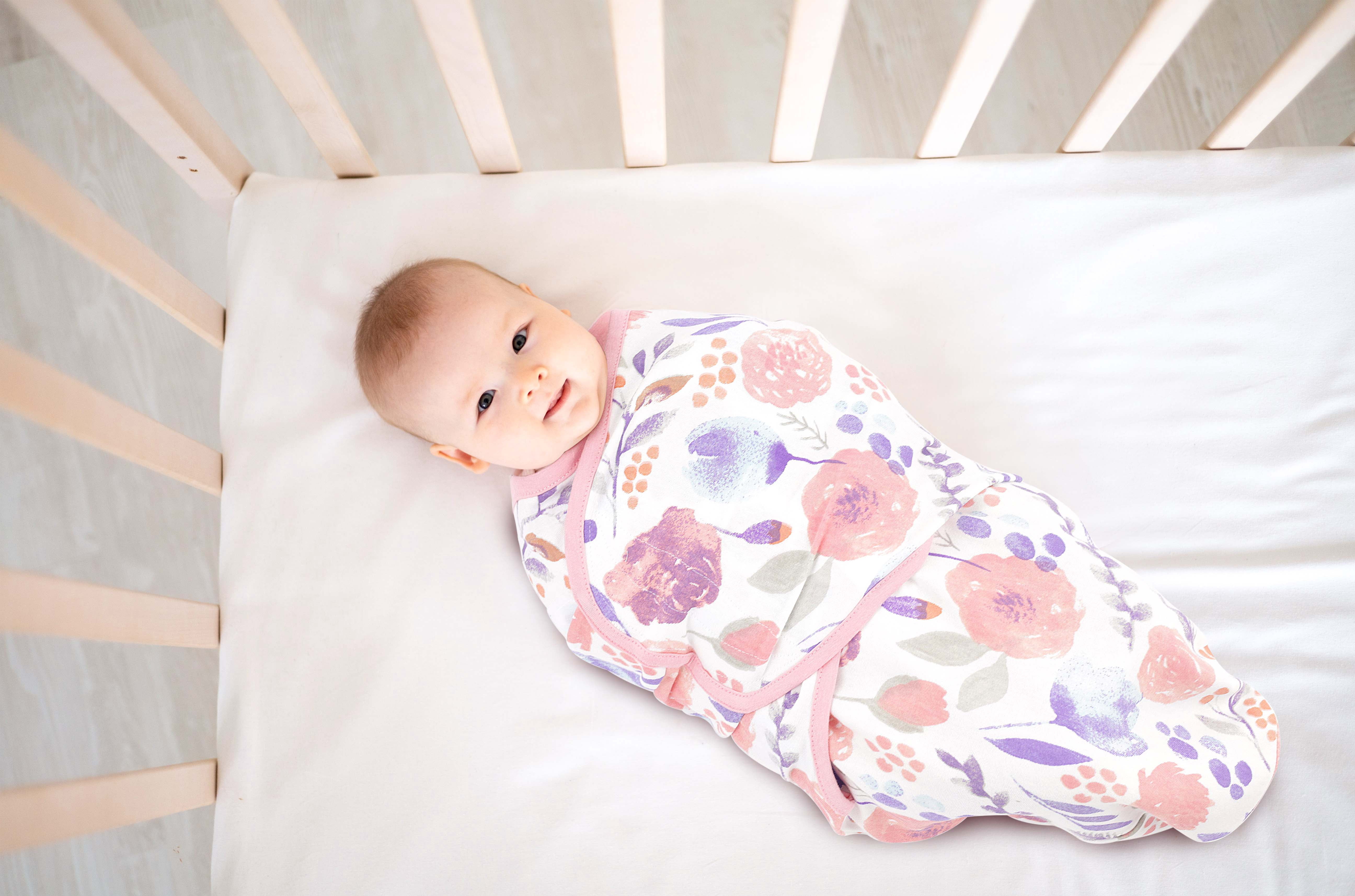 Bublo Baby Swaddle Blanket Boy Girl, 3 Pack Large Size Newborn Swaddles 0-3 Month, Infant Zipper Swaddling Sleep Sack | Pink/Multi