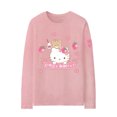 thumbnail image 1 of Camiseta de manga larga con articulación de Hello Kitty para mujer, Top periférico de Catone, ropa de algodón puro para niñas, 1 of 7
