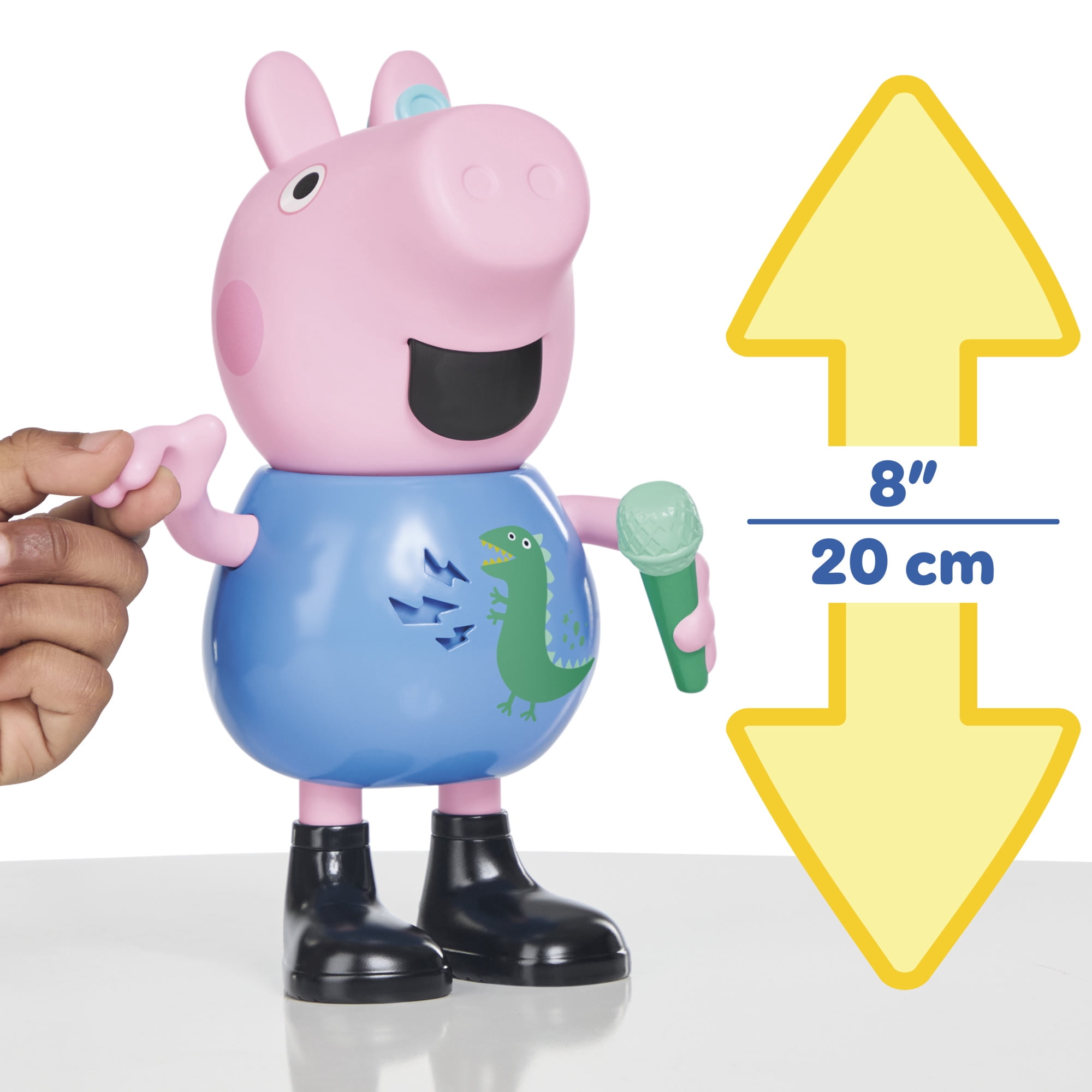 Peppa Pig Toys Joke & Sing George Figure, Musical Preschool Toys for Boys and Girls, 3+ - English Version