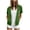 Green, variant on Women's Hooded Zip Up Jacket, Short Sleeve Full Zip Lightweight Top with Kangaroo Pockets, Solid Loose Fit Casual Summer Outerwear