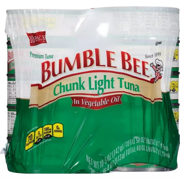 Product of Bumble Bee Chunk Light Tuna in Oil 10 Pk. 5 oz.