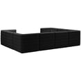 thumbnail image 3 of Meridian Furniture Quincy Black Velvet Modular Sectional, 3 of 14