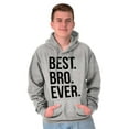 thumbnail image 3 of Best Bro Ever Brother Relative Family Hoodie Hooded Sweatshirt Men Brisco Brands X, 3 of 6