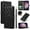 Black, variant on Dteck Wallet Case for Samsung Galaxy S24 Ultra with Wrist Strap Shoulder Strap, Shockproof Magnetic Multiple Card Slots Purse PU Leather Stand Phone Cover, White