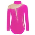 thumbnail image 2 of Sholeno Kids Girls Shiny Rhinestone Dance Bodysuit Tank Ballet Unitard Activewear Gymnastic Leotard Hot Pink 8, 2 of 6
