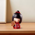 thumbnail image 4 of coleccionable de muñeca japonesa Kokeshi en miniatura, estatua de para , sala de té, decoración , ornamento Admirador SM SunniMix muñecas japonesas, 4 of 8