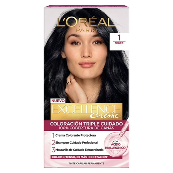 Tinte para cabello L'Oréal Imédia Excellence creme 1 negro
