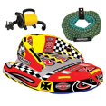 thumbnail image 1 of Sportsstuff Chariot Warbird 2 Rider Towable Water Tube w/ 60 Foot Rope & Pump, 1 of 12
