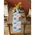 thumbnail image 4 of Table Runner Dresser Scarf 13 x 60 Inch Summer Coastal Blue Grey Coral Conch Nautical Table Runners Non-Slip Heat Kitchen Dining Table Decor for Indoor Outdoor Home Party Decoration, 4 of 7