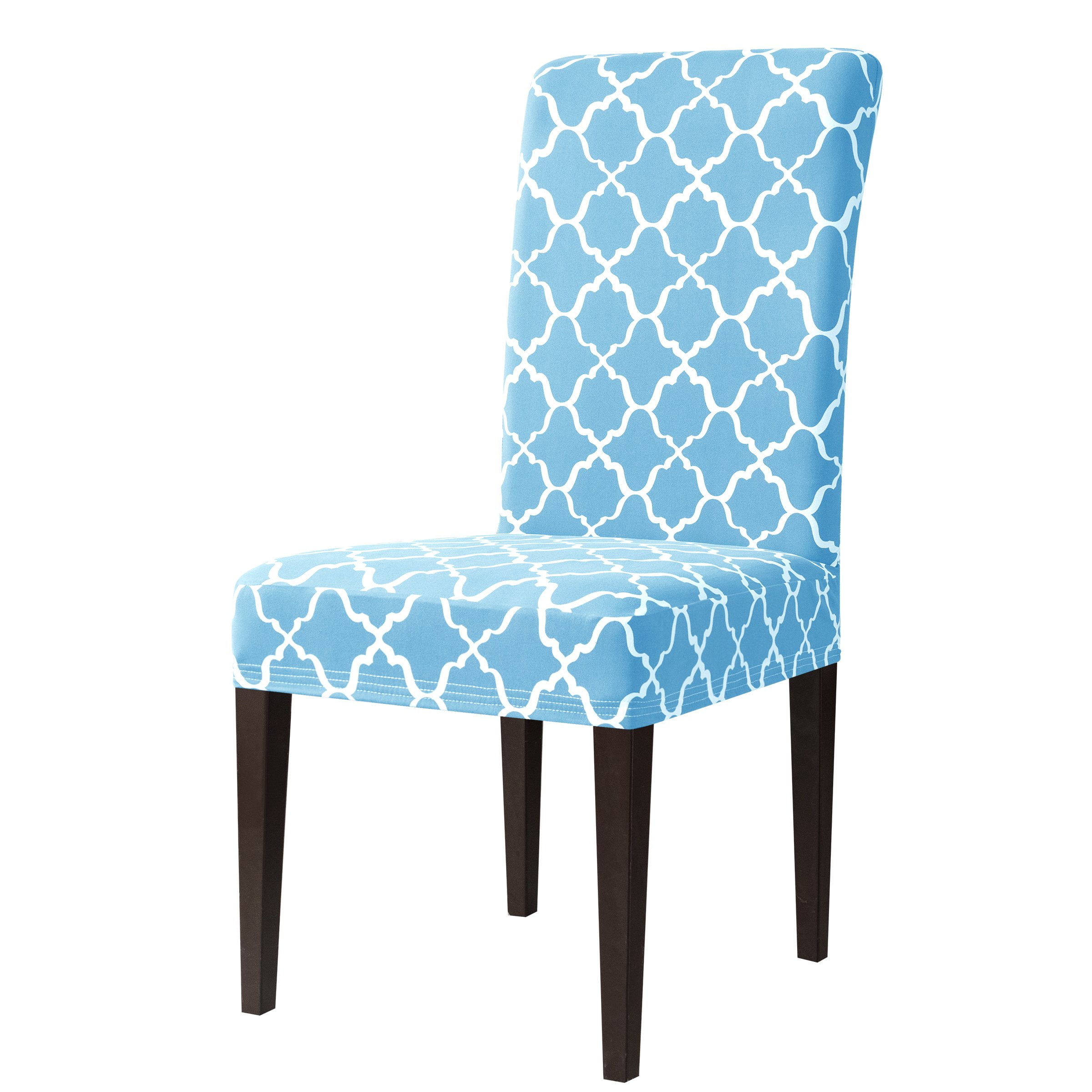 Subrtex Stretch Cloud Printed Dining Chair Slipcovers Washable