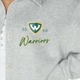 thumbnail image 3 of Women's Gameday Couture Ash Wayne State Warriors Foundation Full-Button Long Sleeve Overshirt, 3 of 3