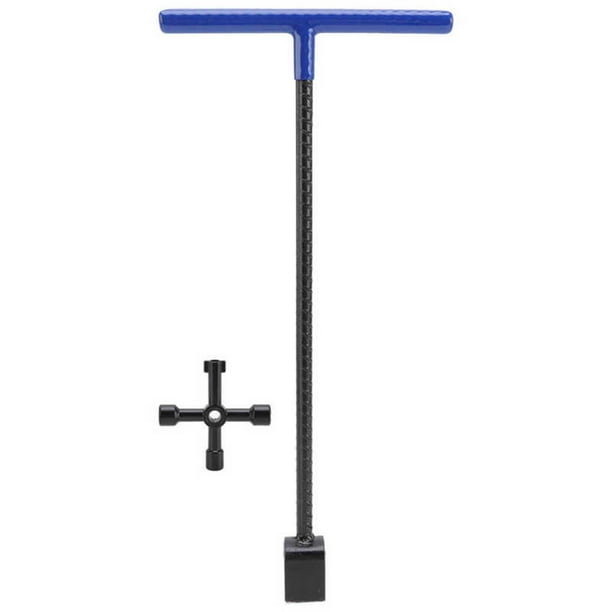 Llave para medidor de agua perfecl herramienta práctica de plomería acero reforzado 17 pulgadas azul