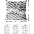 thumbnail image 2 of Polka Dot Pillow Covers Set of 2 Black Cream Throw Pillows 18x18 in Outdoor Boho Design Brush Strokes Decorative Pillowcase Square Cushion Cover Linen Pillow Case for Home Sofa Couch Bed, 2 of 6