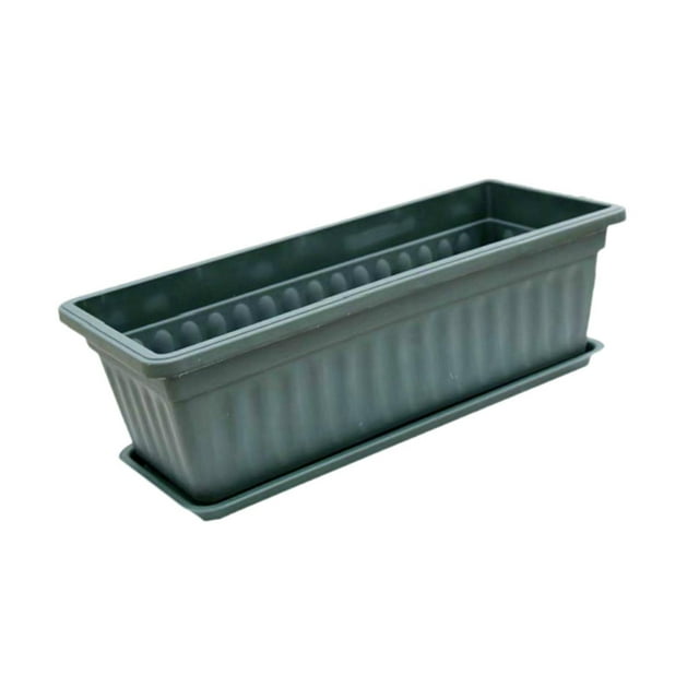 Maceta rectangular Colamx para ventana 17 pulgadas verde oscuro