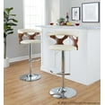 thumbnail image 3 of Gardenia Adjustable Bar Stool, Chrome Bar Stools, Bar Chairs, Swivel Bar Stools, Bar Stools Set of 2, 3 of 6
