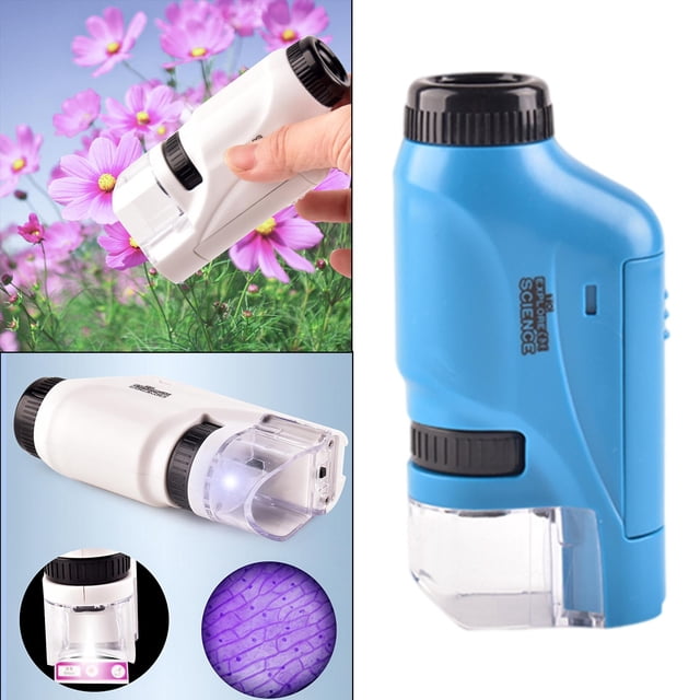 Microscopio Portátil de Mano CUTICAT 60X-120X con Luces LED Azul