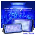 thumbnail image 2 of 50W 100W LED Flood Light Spotlight UV Fluorescent Stage Lamp For Bar Dance NewYear Party Blacklight Indoor Flood Light ,Easy to Install, 2 of 6