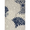 thumbnail image 3 of Nourison Aloha Indoor/Outdoor Tropical Floral Ivory/Navy 3'6" x 5'6" Area Rug, (4' x 6'), 3 of 13