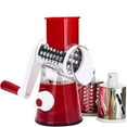 thumbnail image 2 of Vegetable Cutter & Slicer Manual Kitchen Cheese Chopper Machine With 3 Sharp Drums Multifunctional Garlic Potato Shredder, 2 of 8