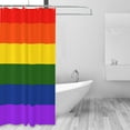 thumbnail image 5 of Love is Love Rainbow LGBT Gay Shower Curtain with Hooks Washable Bathroom Accessories Bathtub Decor Heavy Duty Bath Curtains 72 X 72inch, 5 of 6